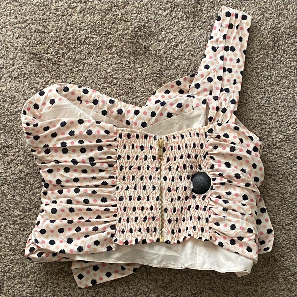 Anthropologie Maeve Damaged Bow Tie One Strap Blouse Sz 20W - Picture 5 of 6